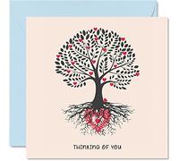 Sympathy Cards Cards - Thinking of You Love Tree - Condolences Card, Mourning Bereavement for Adults, Sorry For Your Loss, 145mm Sympathy Greeting Friends Family