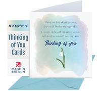 Sympathy Cards Thinking of You Cards - Those We Love - Floral Snowdrops Condolences Card, Mourning Bereavement for Adults, Sorry For Your Loss, 145mm Flowers Sympathy Greeting