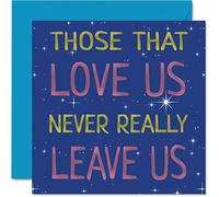 Sympathy Cards Thinking of You Cards - Those We Love Never Really Leave Us - Condolences Card, Bereavement for Adults, Sorry For Loss Mourning, 145mm Stars Sympathy Greeting