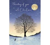 Sympathy Christmas Card Thinking of You Moon Scenic Sending Love - Xmas Card
