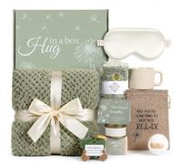 Sympathy Gift Basket for Loss of Loved One,Hug in a Box for Women (Green)