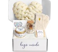 Sympathy Gift Baskets - Condolences Gift Basket for Loss of Loved One/Mom/Dad/Husband - Bereavement Grief Gifts - Sorry for Your Loss Grieving Care Package Gift Box for Women Men Friend (Ivory Pillow)