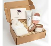 Sympathy Gift Baskets for Loss of Loved One - Bereavement Gift Basket with Bath Salts, Hot Water Bottle, Hand Cream, Sage Candle & Greeting Card - Sympathy Care Package, Condolences Gift for Women