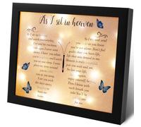 Sympathy Gift LED Memorial Box, 28.3 x 13 CM LED Memorial Shadow Boxes with 3 Light Modes, Consolatory Remembrance for Loss of Mother Father Mom Dad, Funeral Condolences Bereavement Gift (Style 4)