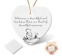 Sympathy Gift, Memorial Heart Ceramic Keepsake,Thinking of You Gifts, Grieving Gifts for Friend, Ceramic Heart Sympathy Sadness Grief Gift for Loss of Loved One Bereavement & Remembrance Keepsake (C)