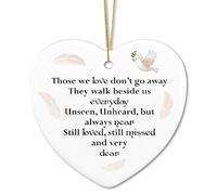 Sympathy Gift, Memorial Plaques Bereavement Gifts, Ceramic Heart Plaque Condolence Keepsake Grief Remembrance Gift Grave Ornaments, Sorry for Your Loss Gifts, Those We Love Don't Go Away
