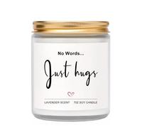 Sympathy Gift-Thinking of You Gifts for Women Men, Lavender Scented Memorial Candle Bereavement Condolence Grieving Gifts for Friend Sister, Get Well Soon Presents, No Words Just Hugs
