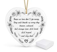 Sympathy Gift, Those We Love Don't Go Away Memorial Heart Ceramic Keepsake Memorial Gifts