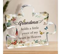 Sympathy Gifts for Loss of Grandmother, Grandma Memorial Gifts Acrylic Puzzle Plaque 3.9 x 3.3 inch, Bereavement Gifts for Loss of Grandma, Remembrance Gifts Funeral Gifts Grief Gifts Condolence Gifts