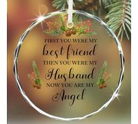 Sympathy Gifts for Loss of Husband, Memorial Gifts, Bereavement Gifts, Condolences Grief Gifts, Remembrance Sympathy Gifts, Sympathy Crystal Hanging Ornaments, Christmas Glass Ornament