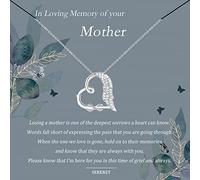 Sympathy Gifts for Loss of Loved One, Sterling Silver Angel Wing Infinity Heart Pendant Necklace as Memorial Bereavement Condolence Funeral Gifts, In Memory of Loved One Mom Dad Son Husband