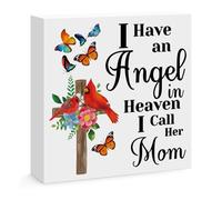 Sympathy Gifts for Loss of Mum Memorial Wooden Sign Decor Memorial Gifts for Loss of Mother Condolence Bereavement Gift In Memory of Mum Plaque Funeral Remembrance Decor