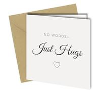 Sympathy Greeting Card for Loved Ones Bereavement Card 'No words just Hugs' #1780