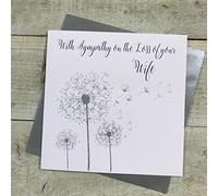 Sympathy Handmade Card - Loss of Wife - by WHITE COTTON CARDS DT174-W