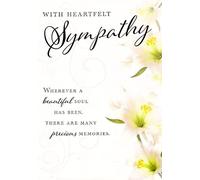Sympathy - Heartfelt - White Flowers - Greeting Card