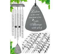 Sympathy Wind Chimes for Outside - 36'' Large Memorial Gift for Loss of Mother/Mom/Father/Dad, Bereavement Ideas Windchimes Outdoors in Memory of Loved One, Condolence Remembrance, Gray