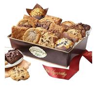 Sympathy Wishes Gift Baskets Filled with Individually Wrapped Fresh Brownies and Cookies Assorted Toppings and Flavors Perfect for Her Him Friends Associates
