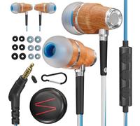 Symphonized Wired Ear buds with Microphone - 90% Noise Cancelling In Ear Headphones Wired, Ear Buds Wired, Earbuds for Computer, Android & PC - Corded Earbuds, Plug In Earphones with Mic (3.5mm Jack)
