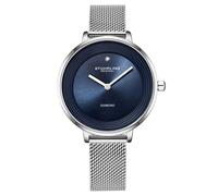 Symphony 3946 Women's Mesh Diamond Watch Quartz with Brushed Finish Dial and Diamond Accents STÜHRLING Original Blue One Size