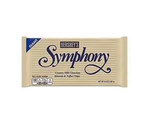 Symphony Creamy w/Almonds & Toffee Chips Milk Chocolate, 6.8 Oz Hershey's