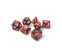 Symphony Festive Dice with White Numbers 16mm (5/8in) Set of 7 Chessex