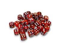 Symphony Festive Dice with White Pips D6 12mm (1/2in) Pack of 36 Dice Chessex