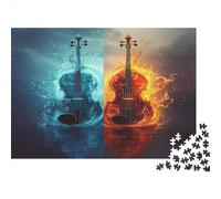 Symphony Inspired 1000 Piece Jigsaw for Adults paper Puzzle Brain Training Fire Water Elements Puzzle Wall Art 38x26cm/1000pcs