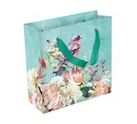 Symphony Medium Gift Bag with Tag - Elegant Bird & Floral Gift Bag with Ribbon Handles - Decorative Medium Present Bag for Birthdays, Celebrations & Special Occasions