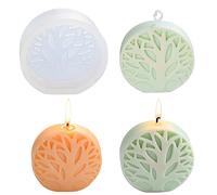 Symphonyw Tree of Life Candle Mould, 3D Simple Tree Silicone Moulds Epoxy Resin Mold for Candle Making Handmade Soap Aromatherapy DIY Craft Home Decor