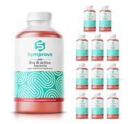 Symprove Daily Probiotic Drink - Strawberry & Raspberry, 10 Billion CFUs, 4 Clinically Studied Strains, Gut & Immune Support, Water-Based, Vegan,