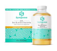 Symprove Liquid Probiotic, Fermented to a Level of at Least 10 Billion CFUs per 70ml Shot, Mango & Passionfruit Flavour, Water-Based, Dairy & Gluten Free, Vegan (4 x 500ml)