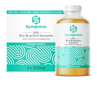 Symprove Liquid Probiotic, Fermented to a Level of at Least 10 Billion CFUs per 70ml Shot, Original Flavour, Water-Based, Dairy & Gluten Free, Vegan (4 x 500ml)