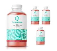 Symprove Water-Based Gut Supplement With Live & Active Bacteria, Strawberry and Raspberry Flavour 4x500ml