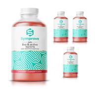Symprove Strawberry and Raspberry 4-Week Pack | Daily Essential Gut Health Supplement | Probiotic Drink with Live Bacteria, Vegan | 4x500ml