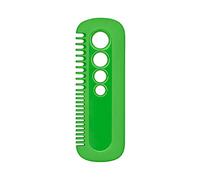 sympuk Herb Stripping Tool 4 Holes Stripper with Stripping Comb Herb Pealer for Kale, Chard, Thyme, for Basil Tarragon(Green) Natural