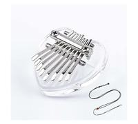 Symtmetry Symmetry Finger Thumb Piano, 8 Key Exquisite Finger Thumb Piano, Marimba Musical Good Accessory Pendant Gift, Mini 8 Keys Kalimba Thumb Piano, Piano Gift for Kids Adult (CRYSTAL HEART)