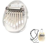 Symtmetry Symmetry Finger Thumb Piano,8 Key Exquisite Finger Thumb Piano,Mini Kalimba Thumb Piano,Marimba Musical Good Accessory Pendant Gift,Portable Thumb Piano for Beginners (Crystal)