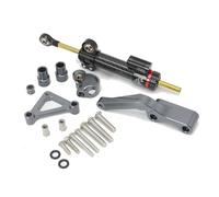 SYMWBD Adjustable Motorcycle Steering Damper Stabilizer For Ducati Monster1100 Monster 1100S 1100 S 2008-2023 With Mounting Bracket Support Kit Buffer Control Bar Mount Support Full Set(Titanium)