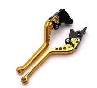 SYMWBD Motorbike Accessories Motorcycle Brake Clutch Levers Adjustable for TDM900 TDM 900 2002-2004 Handlebar Handle Lever Brake Clutch Levers Set(Gold,Long)