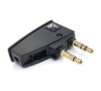 SymWell Black 3.5mm Jack Airline Airplane Flight Headphone Adapter for Bose QuietComfort 2/3/15/20/20i/25/35 Headphones