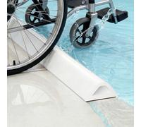 Symyda Wet Room Floor Barrier 100cm - Hollow Triangle Shower Threshold Water Dam for Walk-In Showers & Bathroom Floors, Self-Adhesive Shower Floor Water Barrier, Wheelchair Accessible, white