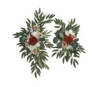 SynapSYA Artificial Floral Swags 2Pcs Artificial Flower Garland Wedding Arch Flowers Kit for Sign Floral Decor(U12)
