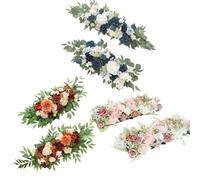 SynapSYA Artificial Floral Swags Artificial Arch Flower Table Center Garland for Wall Wedding Ceremony Sign Floral Decoration Flowers(Option 11 F)