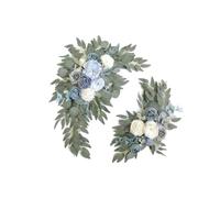 SynapSYA Artificial Floral Swags Artificial Wedding Arch Flowers Kit Silk Flower For Rose Blue Garlands Welcome Sign Decor(TypeF)