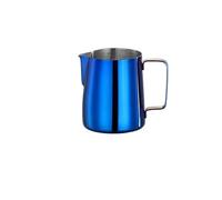 SynapSYA Milk Frother Jug Coffee Milk Frothing Pitcher Jug 304 Stainless Steel Precise Scale Steam Coffee Professional Coffee Utensils for Making Coffee(350ML Blue)