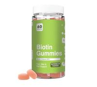 SynBio Biotin Gummies | 5000µg High Strength Biotin | Gelatin Free, Vegan, Nut Free | 60 Watermelon Gummies | Supports Healthy Hair, Skin & Nails