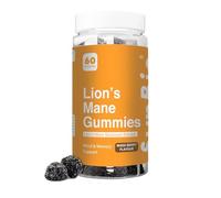 SynBio Lion’s Mane Gummies | 1000mg Lion’s Mane Mushroom Extract | Natural Brain & Focus Support | Vegan, Gelatin Free, Halal & Kosher | 60 Mixed Berry Gummies