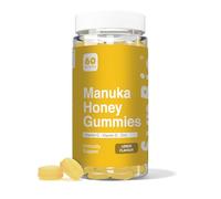 SynBio Manuka Honey Gummies | with Vitamin C, D & Zinc - Immune Support & Soothing Formula | Gelatin Free, Vegetarian, Halal & Kosher | 60 Lemon Flavour Gummies