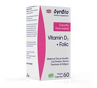 SynBio Premium - Vitamin D3 + Folic Acid | 60 Capsules | Vegan Certified | Nut Free | SOYA Free | Dairy Free | Yeast Free | Made in The UK |