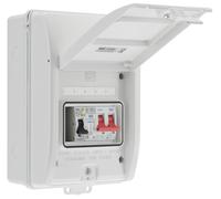 Sync Energy CFEV5RDAW 5 Module IP65 Weatherproof White Metal EV Charger Circuit Protection with 40A Type A DP RCBO, 100A Main Switch & Type 2 SPD